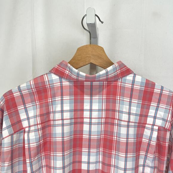SOUTHERN TIDE Ormond Plaid Intercoastal Performance Sport Shirt Pink Size XL - Picture 5 of 9